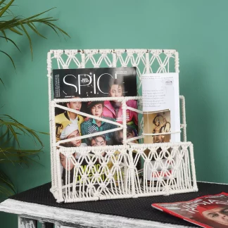 Decorative Handmade Macrame Magazine Stand