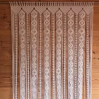 Luxurious and Beautiful Handmade Macrame Eco-Friendly Cotton Curtain for Doors – 4×8 feet