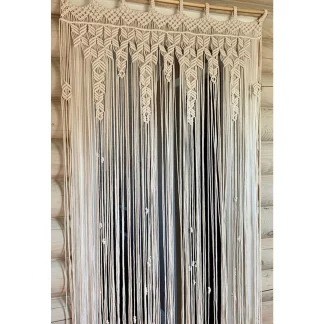 Luxurious Handmade Macrame Eco-Friendly Curtain for Doors – 4×8 feet