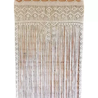 Handmade Macrame Eco-Friendly Curtain for Doors – 4×8 feet – Off White