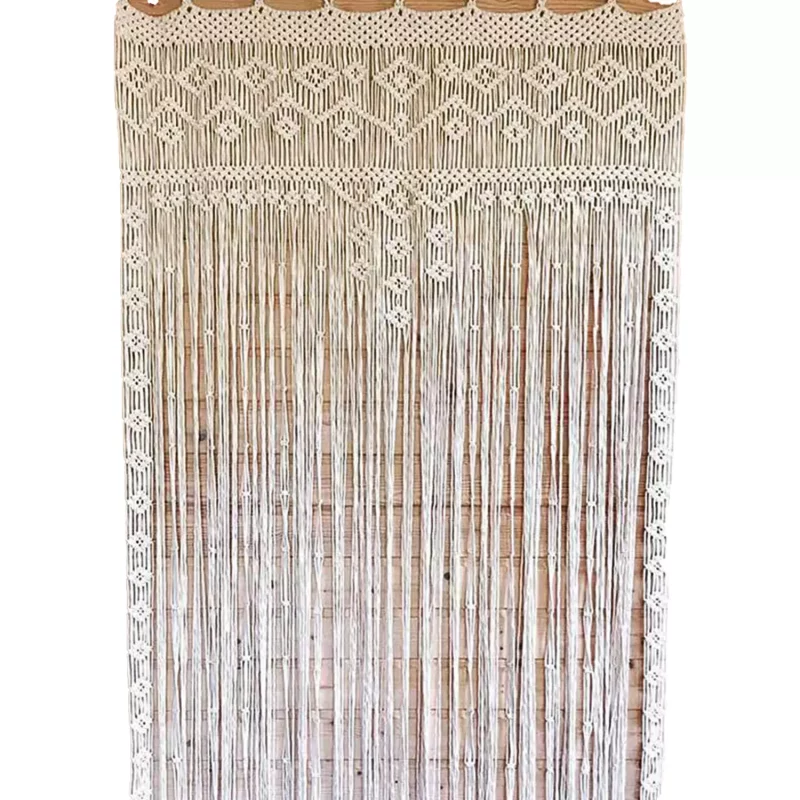 Handmade Macrame Eco-Friendly Curtain for Doors – 4×8 feet – Off White