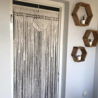 Handmade Macrame Eco-Friendly Curtain for Doors – 4×8 feet