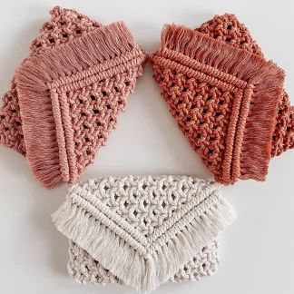 Colorful Handmade Macrame Cotton Clutches