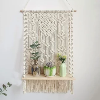 Most Selling Bohemian Handmade Macrame Wall Hanging Shelf Planter